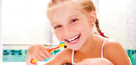 Children teeth cleaning, Costa del Sol, Spain